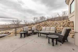 View of patio / terrace with an outdoor hangout area