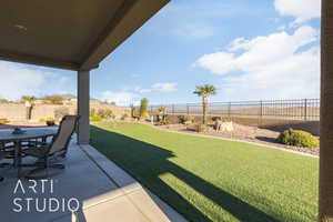 View of yard featuring a patio