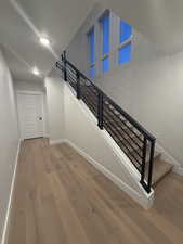 Stairway with wood-type flooring