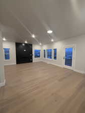 Interior space featuring light wood-type flooring