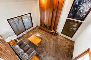 View of carpeted living room