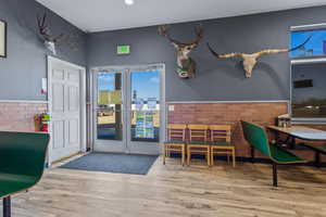 Interior space featuring hardwood / wood-style flooring