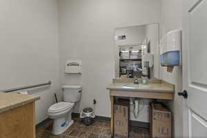 Bathroom with toilet and sink