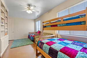 Fourth bedroom with ceiling fan