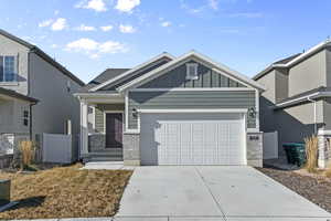 View of front facade with a garage