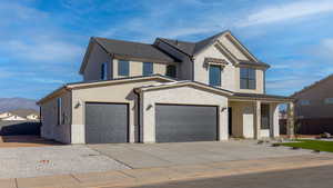 View of front of house featuring a garage