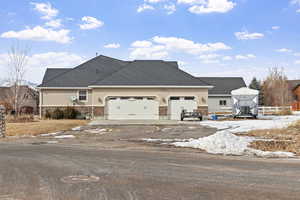 View of front facade with a garage