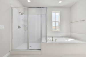 Bathroom with separate shower and tub