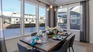 Dining space featuring hardwood / wood-style floors