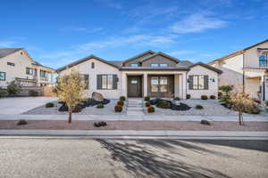 View of front of property with covered porch