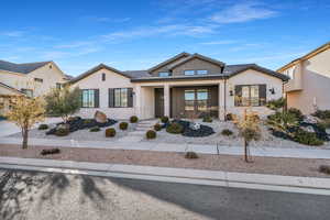 View of front of property featuring a porch