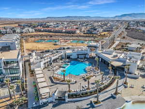 Bird's eye view featuring a mountain view