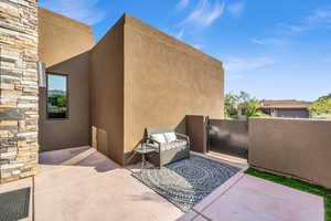 View of patio featuring outdoor lounge area