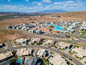 Bird's eye view featuring a mountain view