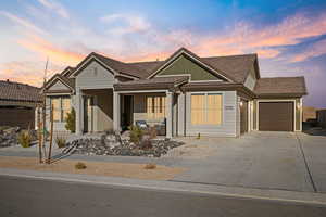 View of front facade with a garage