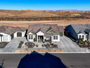 View of front facade with a mountain view