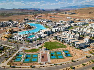 Bird's eye view featuring a mountain view