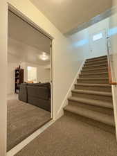 Stairs to both apartments/view of the mother-in-law apartment