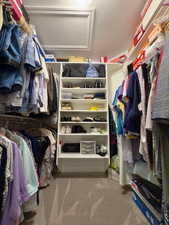 Master bedroom walk-in closet