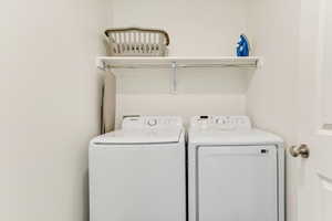 Laundry area with washer and dryer