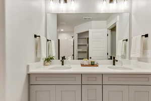 Bathroom featuring vanity