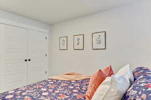 Bedroom featuring a closet