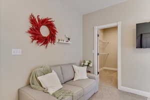 View of carpeted living room