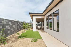 View of yard featuring a patio area