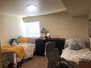 View of carpeted bedroom