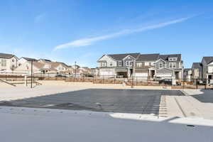 View of front of home featuring a garage