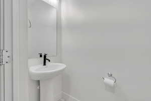 Bathroom featuring tile patterned flooring