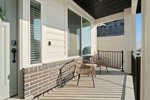 Balcony featuring a porch