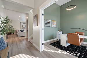 Bathroom featuring hardwood / wood-style flooring