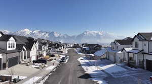 View of street with a mountain view