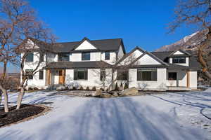 View of front of house with a mountain view