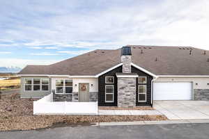 View of front facade with a garage