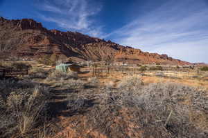 Property view of mountains featuring a rural view