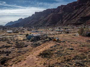 View of mountain feature with a rural view