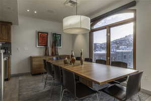 Dining room featuring light hardwood / wood-style flooring