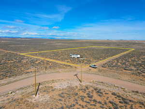 Overview of rural landscape with property boundaries highlighted