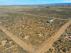 Aerial view of sparsely populated area
