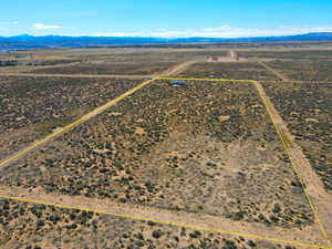 View of rural area with mountains and property parcel outlined
