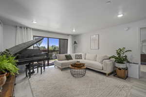 Living room featuring light hardwood / wood-style floors