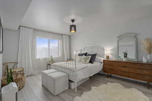 Bedroom featuring light hardwood / wood-style floors