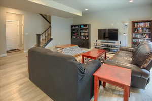 Living room featuring light hardwood / wood-style floors