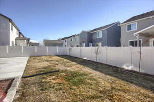 View of yard with a patio