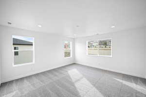 Empty room featuring carpet flooring