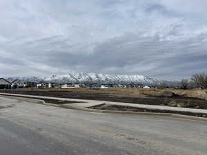 View of street with a mountain view