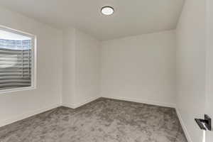 View of carpeted spare room