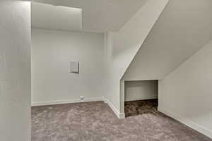 Additional living space with carpet flooring